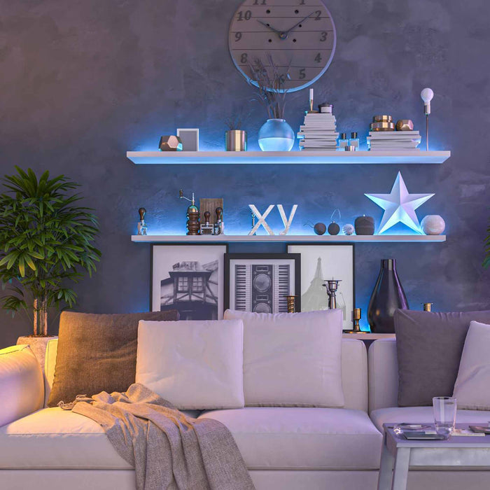 Starfish Wi-Fi Smart RGB And White Tuning LED Tape Light in living room.