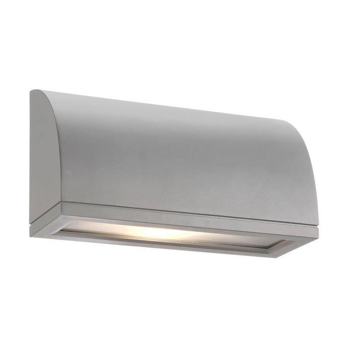 Scoop Outdoor LED Wall Light in Brushed Aluminum.