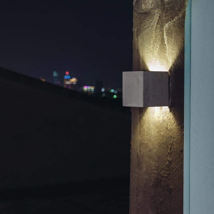 Castle Square Outdoor LED Wall Light in Detail.