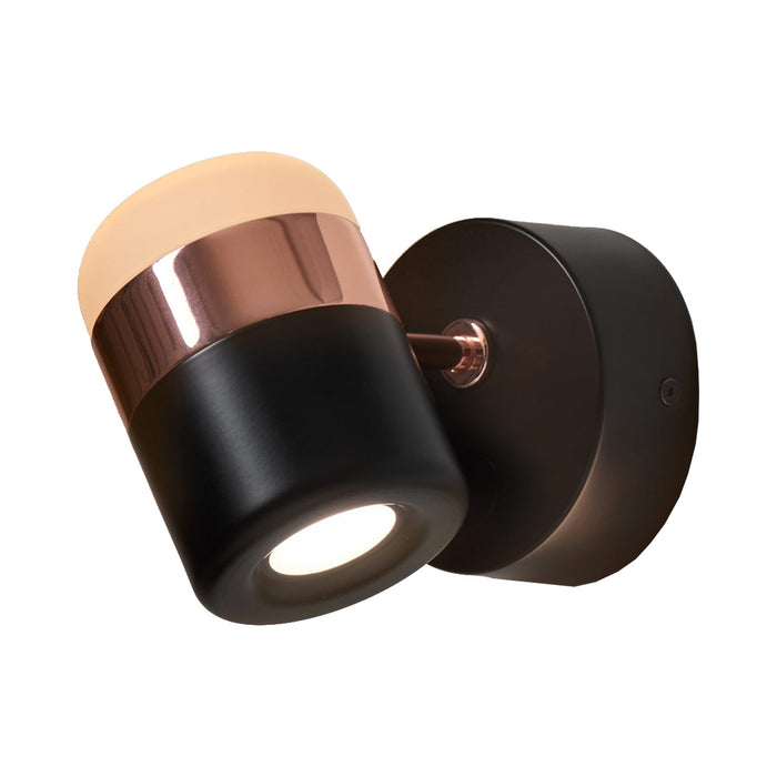 Ling LED Wall Light in Black/Copper.