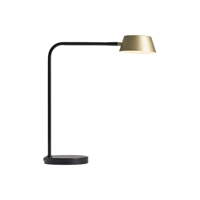 OLO LED Table Lamp in Black/Champagne Gold.