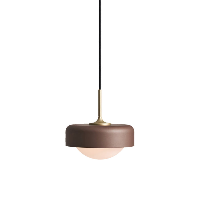 Pensee LED Pendant Light in Pearl Cocoa/Gold.