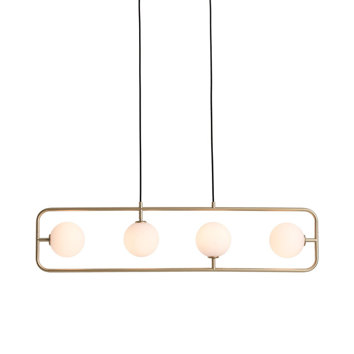 Sircle LED Linear Pendant Light in Champagne Gold.