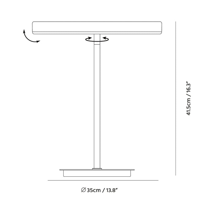 SOL LED Table Lamp - line drawing.