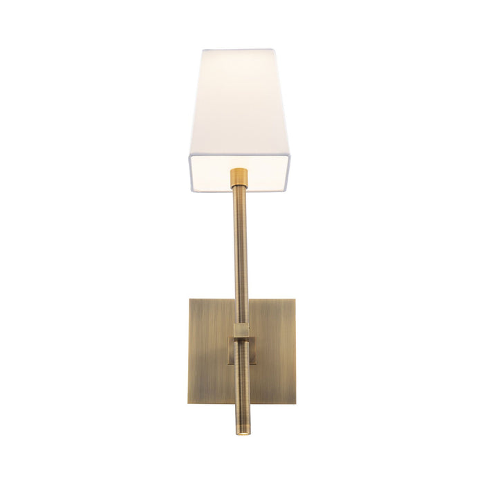 Seville LED Bath Wall Light in Aged Brass.