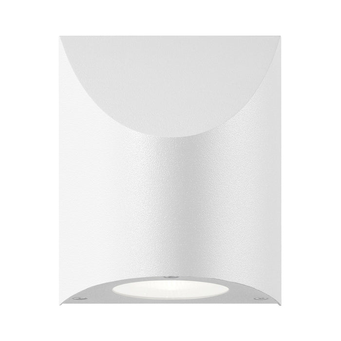 Shear Outdoor LED Wall Light in Textured White/Large.