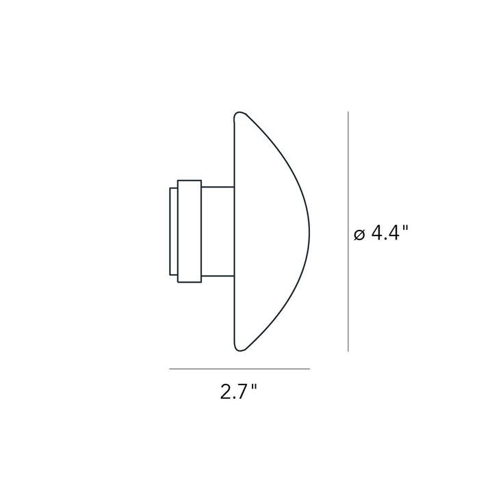 Sillaba Wall/Ceiling Light - line-drawing.