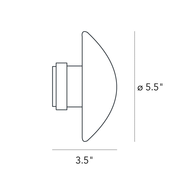 Sillaba Wall/Ceiling Light - line-drawing.