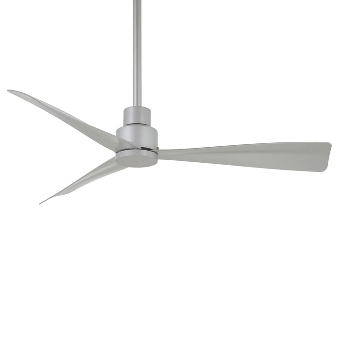 Simple Outdoor Ceiling Fan in Silver/Small.