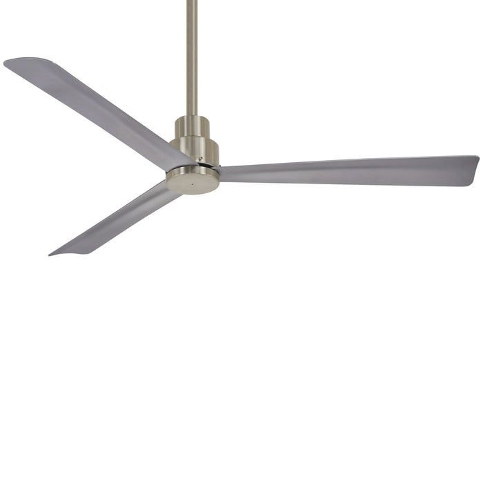 Simple Outdoor Ceiling Fan in Brushed Nickel/Large.