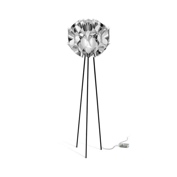 Flora LED Floor Lamp in Silver.