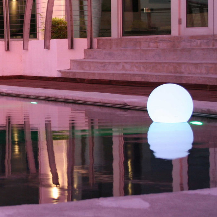 Globe Bluetooth Outdoor LED Lamp in Outside Area.