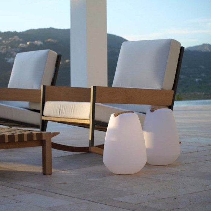 Vessel Bluetooth Outdoor LED Table Lamp in Outside Area.