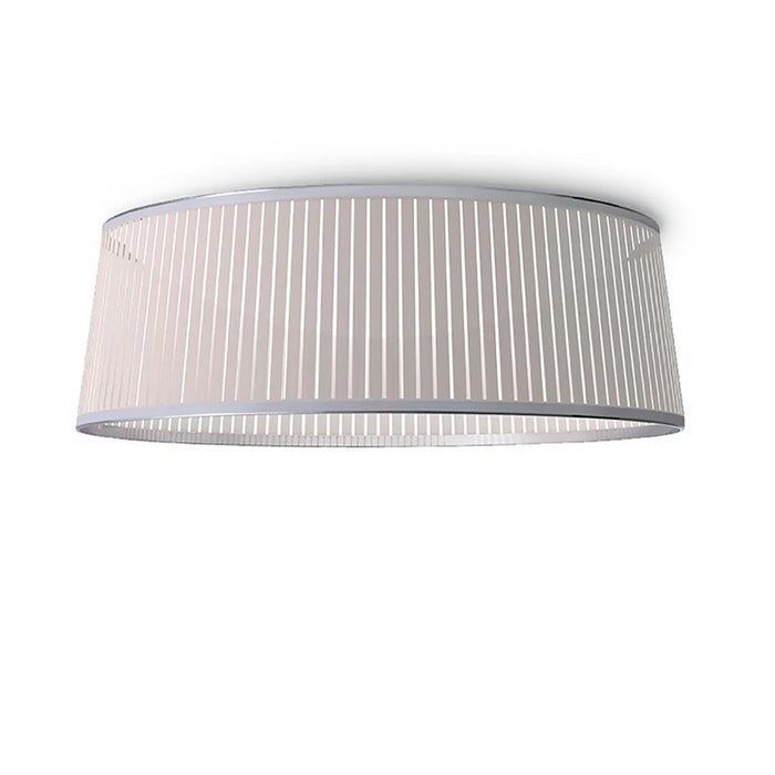 Solis LED Drum Semi Flush Mount Ceiling Light in White/Large.