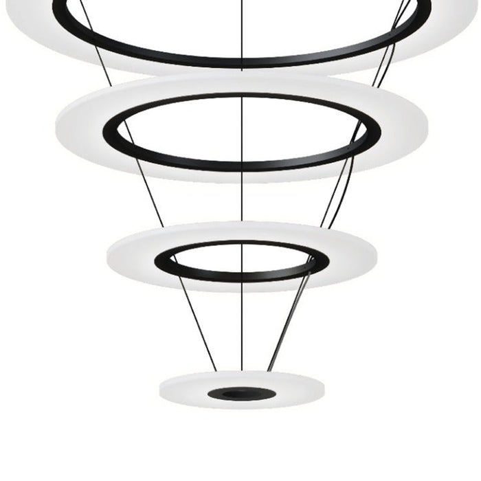 Arctic Rings™ Multi Tier LED Pendant Light in Detail.