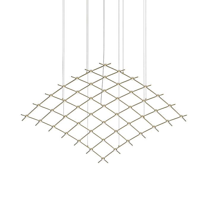 Constellation® Aquarius Major LED Pendant Light in Clear/Satin Brass.