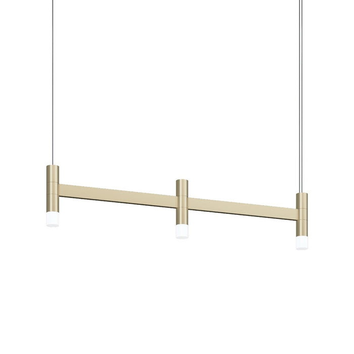 Systema Staccato™ LED Multi Light Pendant Light in Satin Brass (3-Light/Without Shade).