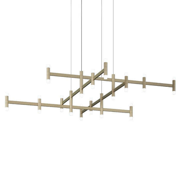 Systema Staccato™ LED Pendant Light in Satin Brass (Standard).
