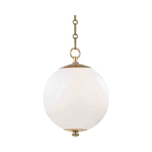 Sphere No.1 Pendant Light in Aged Brass.