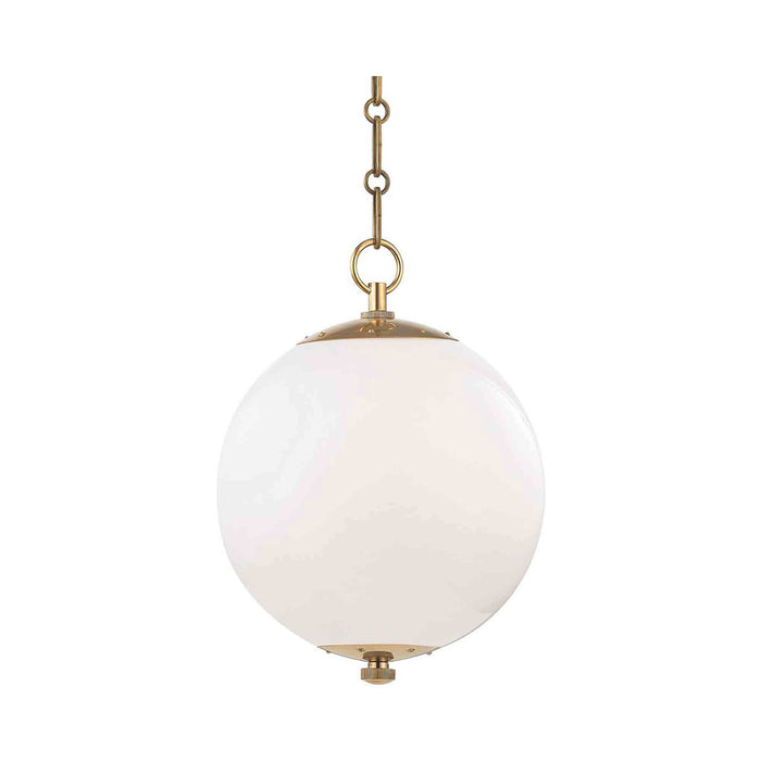Sphere No.1 Pendant Light in Aged Brass.