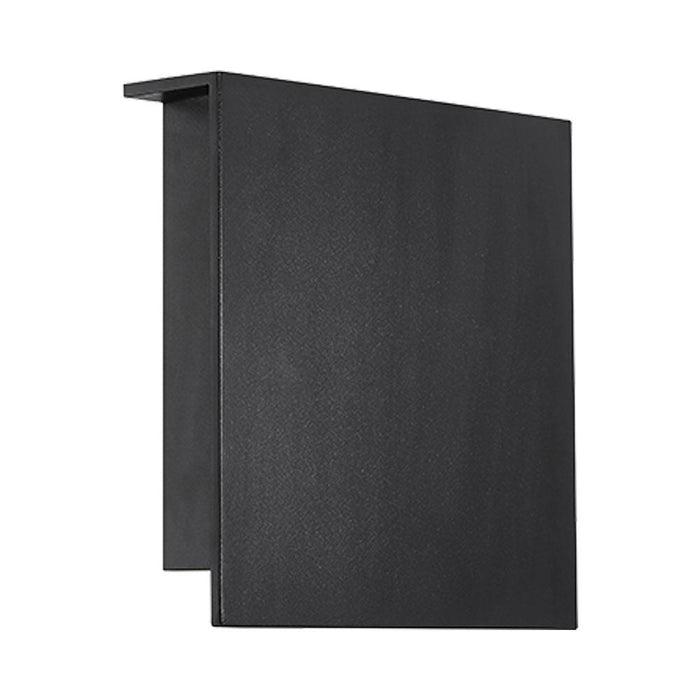 Square Outdoor LED Wall Light in Large/Black.