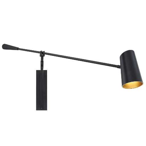 Stylus LED Wall Light in Black and Gold.