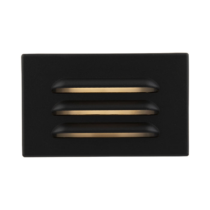 Surface Mounted LED Step Light in Black on Aluminum (Small).