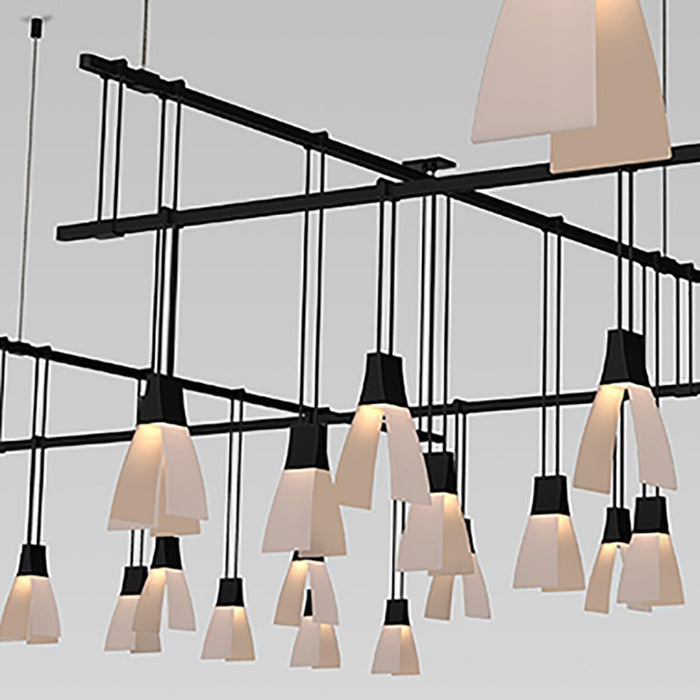 Suspenders® Zig Zag LED Pendant Light with Wings Luminaires in Detail.