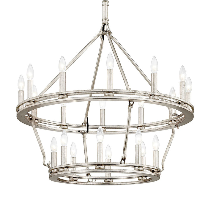 Sutton Chandelier in Champagne Silver Leaf (Small/2-Tier).