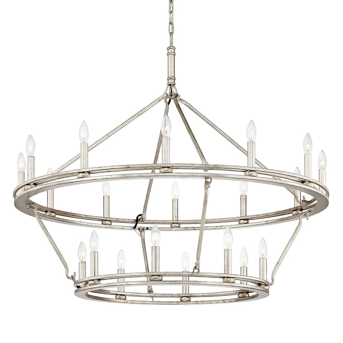 Sutton Chandelier in Champagne Silver Leaf (Large/2-Tier).