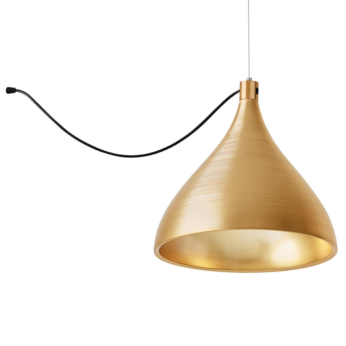 Swell LED String Pendant Light in Brass/Brass (XL Medium).
