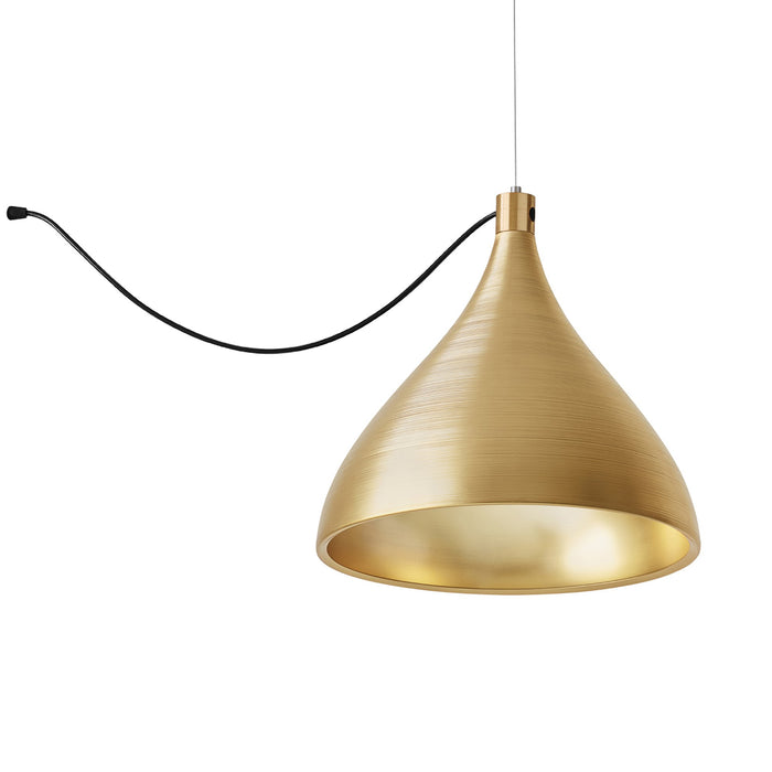 Swell LED String Pendant Light in Brass/Brass (Medium).