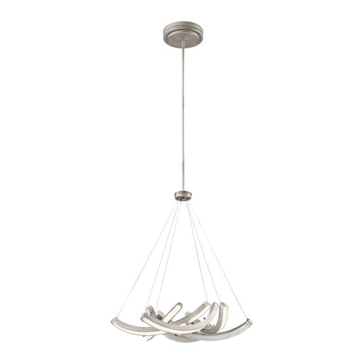 Swing Time LED Pendant Light in Brushed Silver.