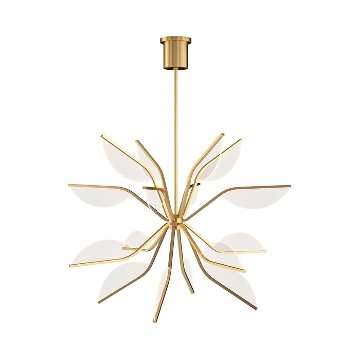 Belterra LED Globe Chandelier in Small/Natural Brass.