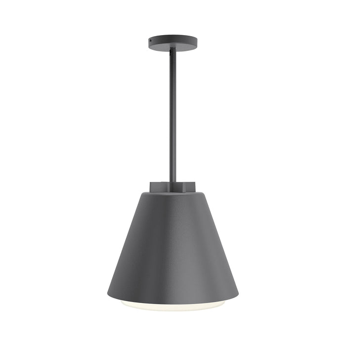 Bowman 12/18 Outdoor LED Pendant Light in Small/Charcoal.