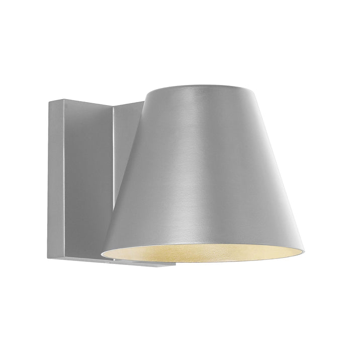 Bowman Outdoor LED Wall Light in Small/Silver.