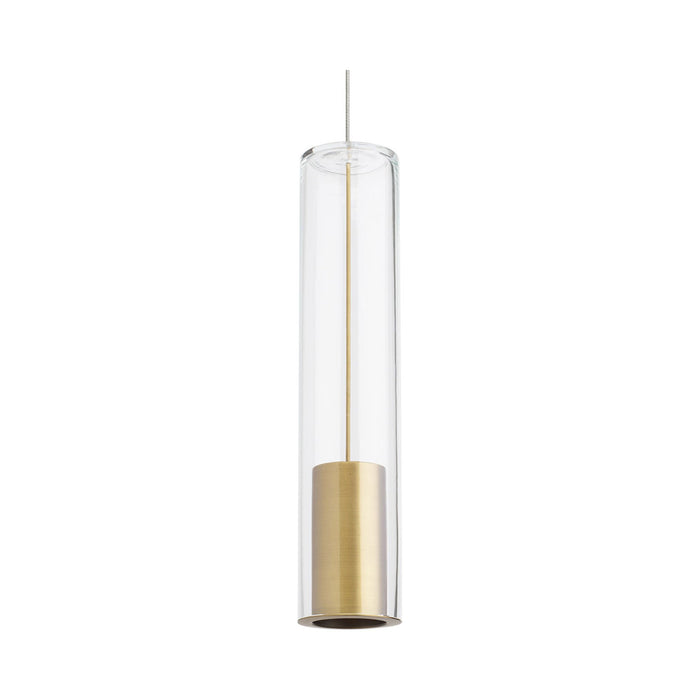 Captra Low Voltage Pendant Light in Aged Brass.