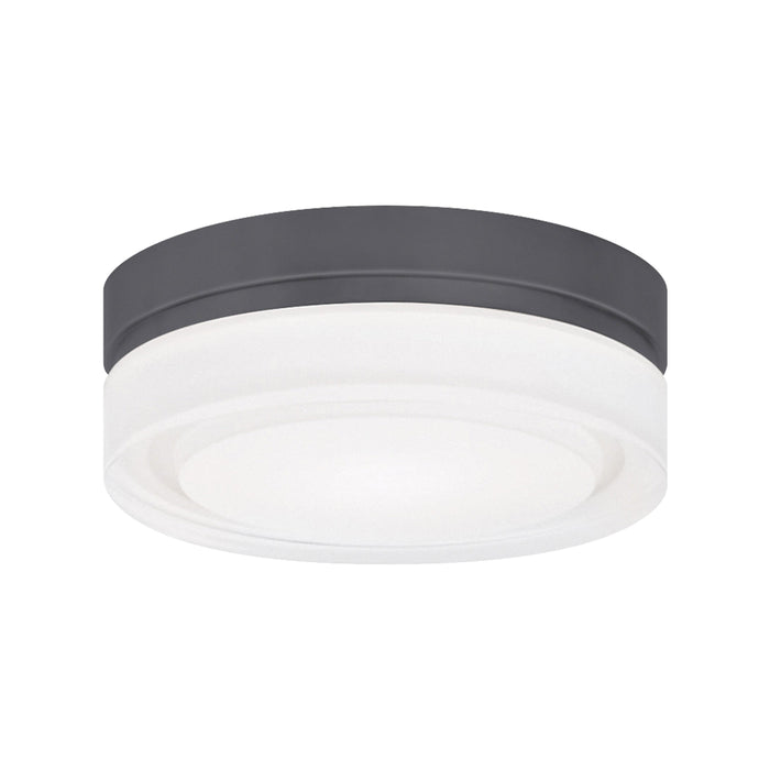 Cirque Outdoor Flush Mount Ceiling Light in Charcoal (Small).