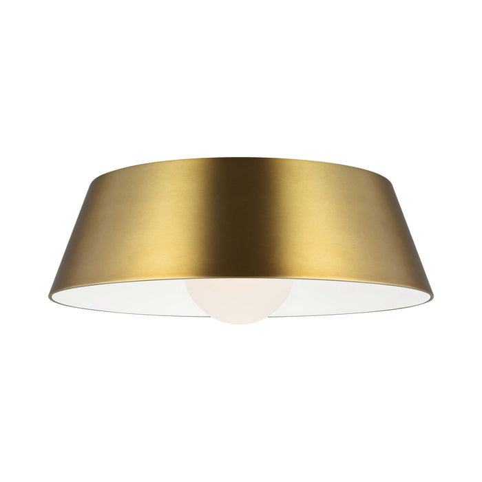 Joni LED Flush Mount Ceiling Light in Aged Brass.