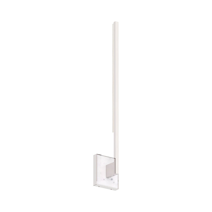 Klee LED Wall Light in Polished Nickel/White Marble (Large).