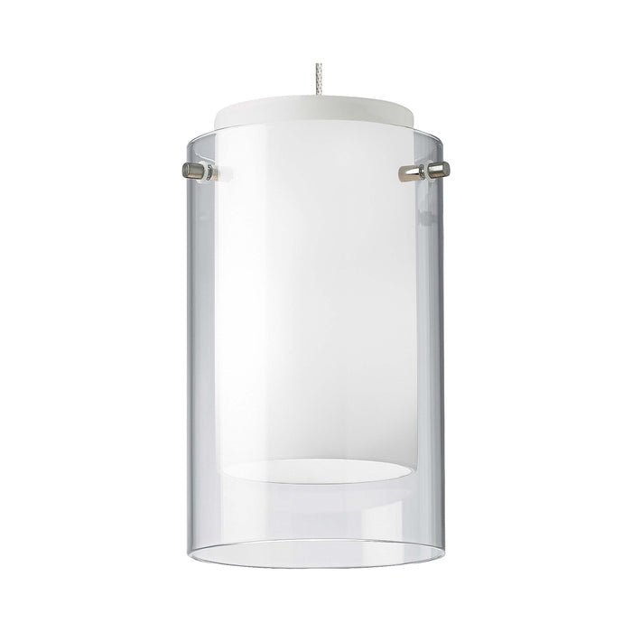 Min Echo Low Voltage Pendant Light in Clear/Chrome.