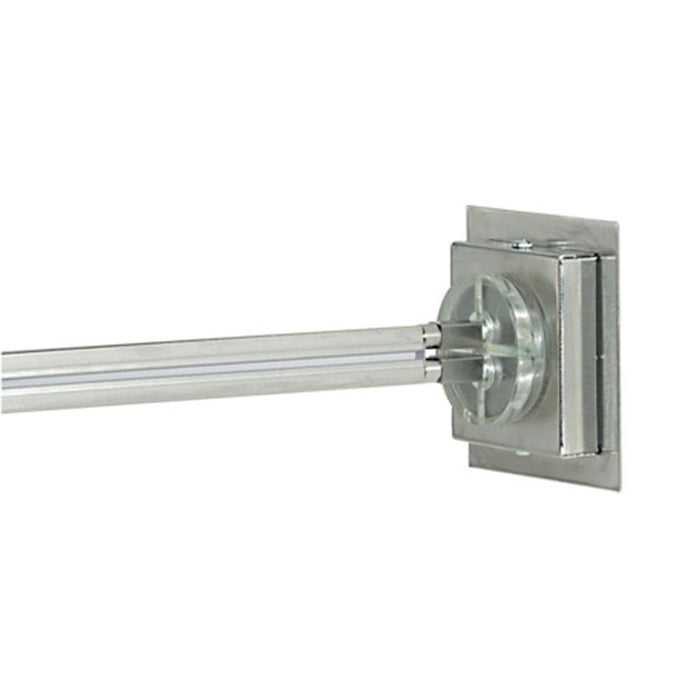 MonoRail Direct-End Power Feed in 2-Inch Square/Satin Nickel.