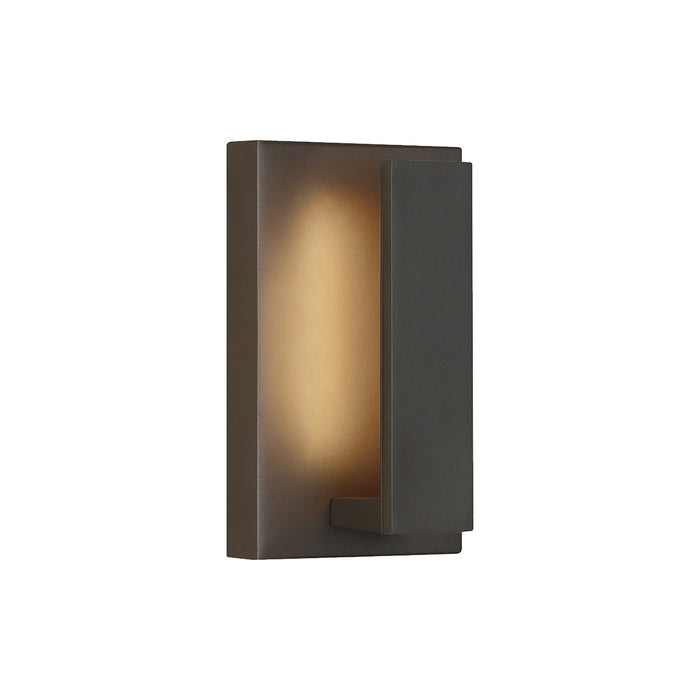 Nate Outdoor LED Wall Light in Small/Bronze.
