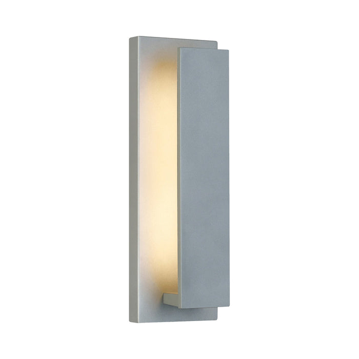 Nate Outdoor LED Wall Light in Large/Silver.