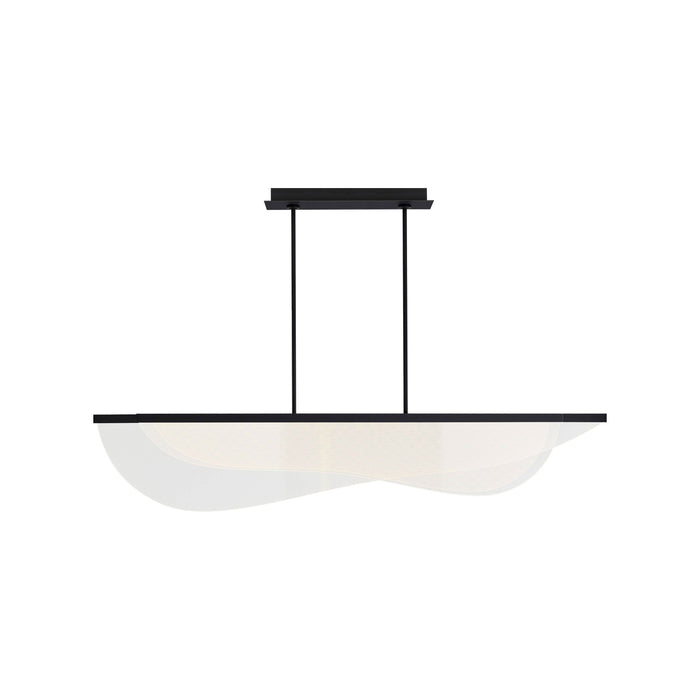 Nyra LED Linear Suspension Light in Nightshade Black (Small).