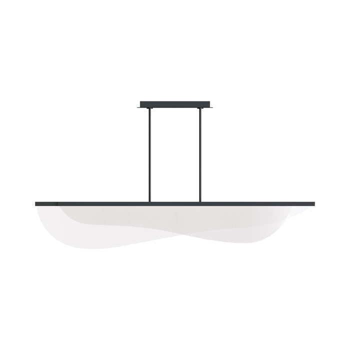 Nyra LED Linear Suspension Light in Nightshade Black (Large).