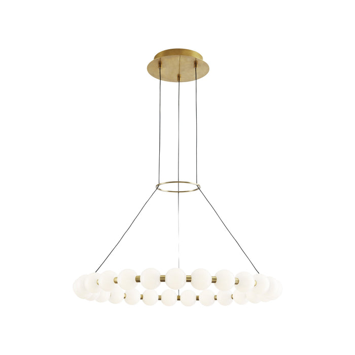 Orbet LED Chandelier in Natural Brass (Small).