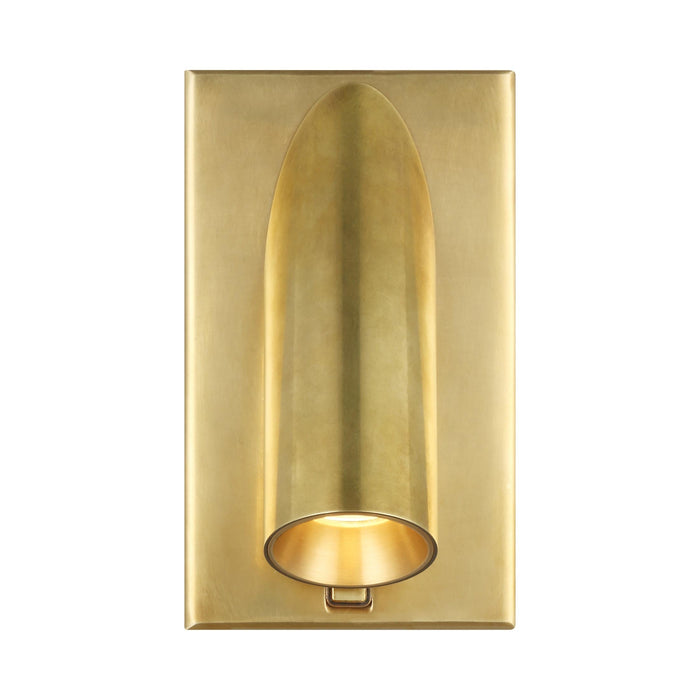 Ponte LED Wall Light in Natural Brass.