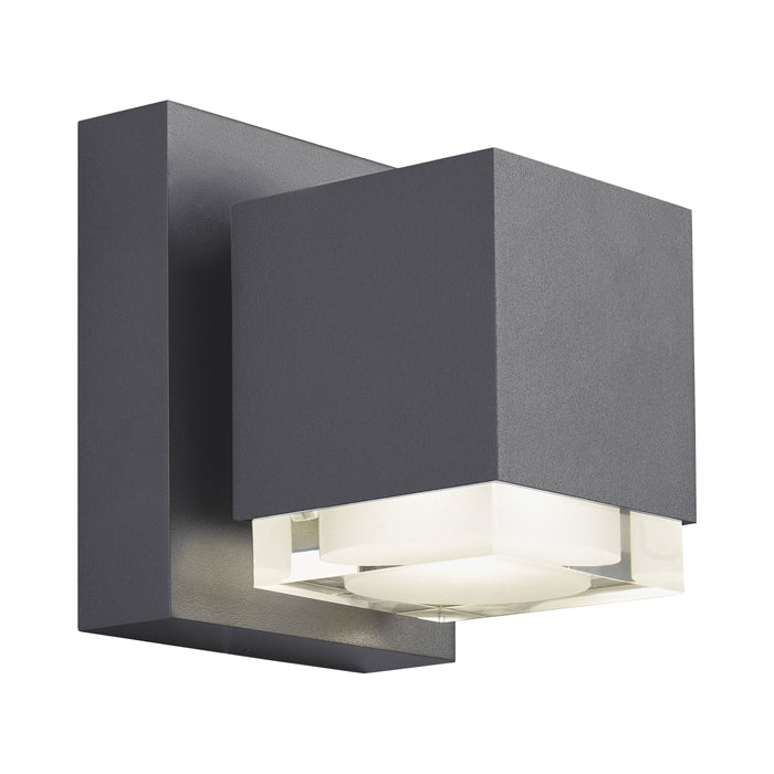 Voto Downlight Outdoor LED Wall Light in Small/Charcoal.