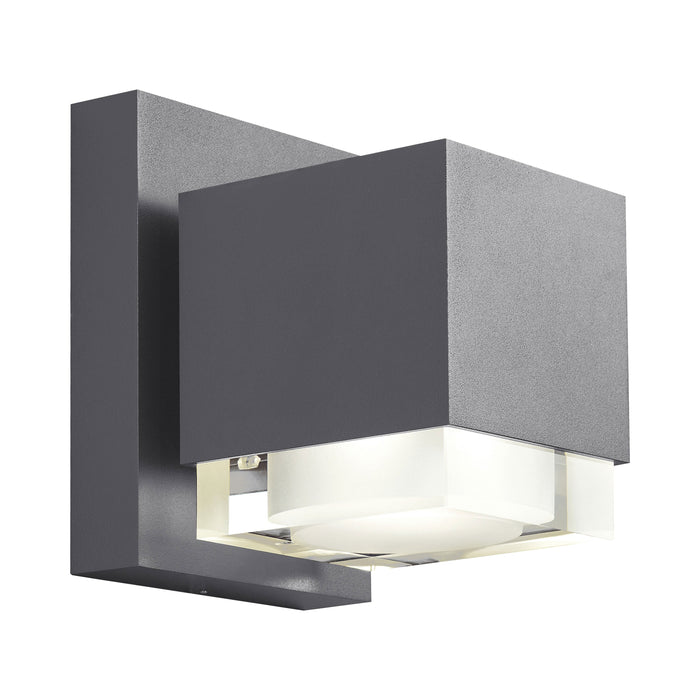 Voto Downlight Outdoor LED Wall Light in Large/Charcoal.